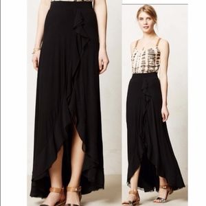 Anthropologie Fabled Maxi Skirt - Black/Small/NEW